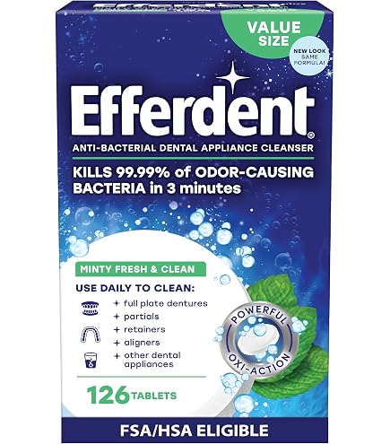 Stain Away Plus Denture Cleanser 8.10 Oz