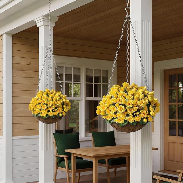 16 BUNDLES 17″ARTIFICIAL ROSES, REALISTIC SILK BOUQUET FLOWER(YELLOW)
