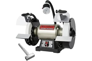 BUCKTOOL 8 Inch 3/4 HP Low-Speed Bench Grinder fit CBN Wheel Professional Wobble-free Wheel Grinder TDS-200C4HL