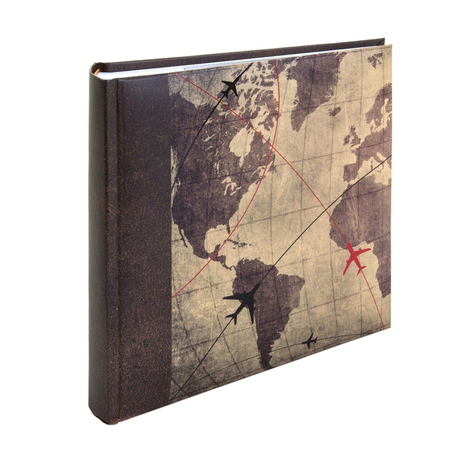 Kenro Holiday Series Old World Map Memo Photo Album for 200 6x4 Inch / 10x15cm Photos Global Traveller Design - HOL117