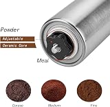 UNIFUN Manual Coffee Grinder Burr Ceramic Conical Stainless Steel Compact view 2