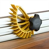 Mini Hedgehog Fence Featherboard for Table Saws &amp; Router Tables | Mounts vertically in 1/2" T-slots. Single-knob spiral design quickly secures wood flat for flawless rabbets and dadoes