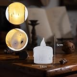 KOOSREEL Battery Tea Lights 24pk Warm Yellow Flameless LED Candles 100+ Hours view 5