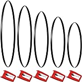 5 Pieces Turntable Belt with 5 Pieces Record Player Needle, Replacement Different Specifications Square Cassette Tape Machine