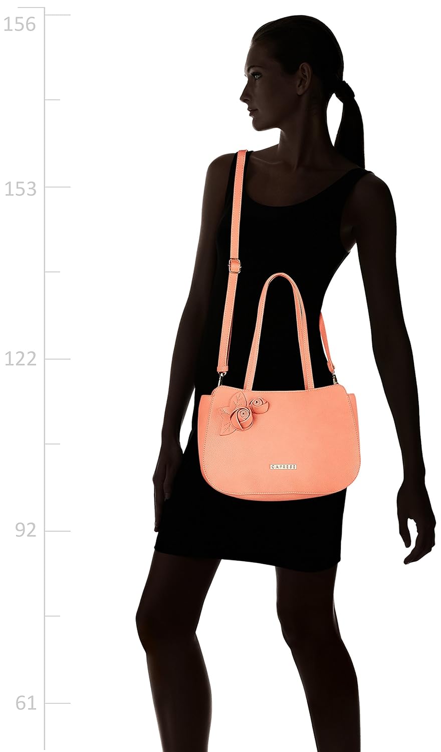 caprese mia women's satchel (peach)