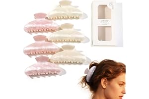 6 Pcs Acetic Acid Hair Clips for Women - Non-Slip Acrylic Claws for Thick Thin Fine Hairstyles，Fashionable Cute Hair Accessor