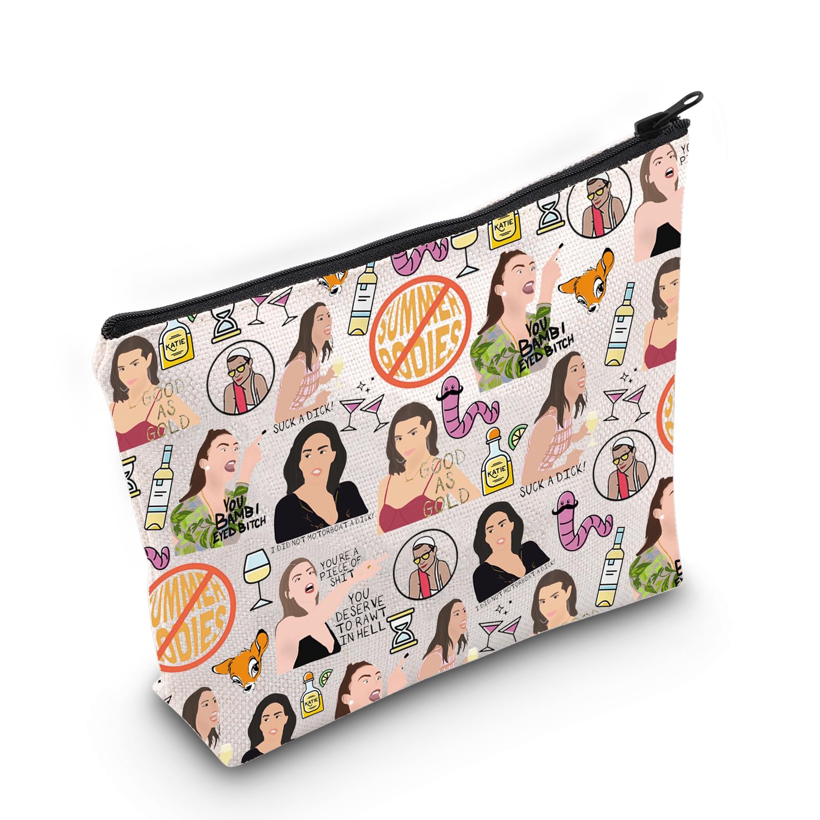 LEVLO Vanderpump Reality TV Show Cosmetic Makeup Bag Vanderpump Fans Gift Vanderpump Makeup Zipper Pouch Bag, Summer Rodies Bag