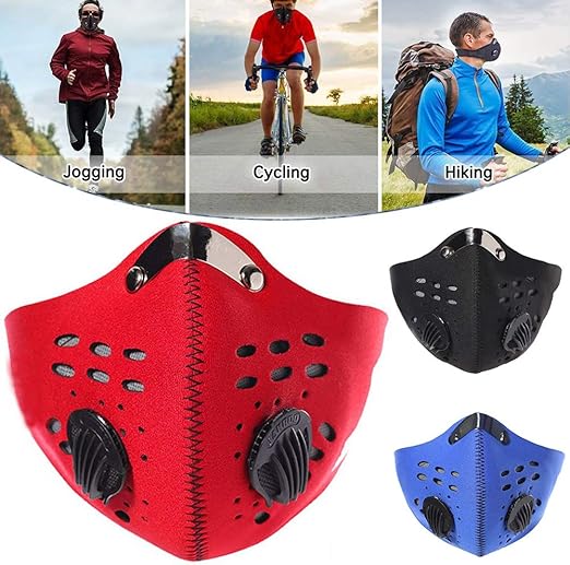 Lumiereholic Cycling Face Masks With Filter Half Face Carbon Bicycle