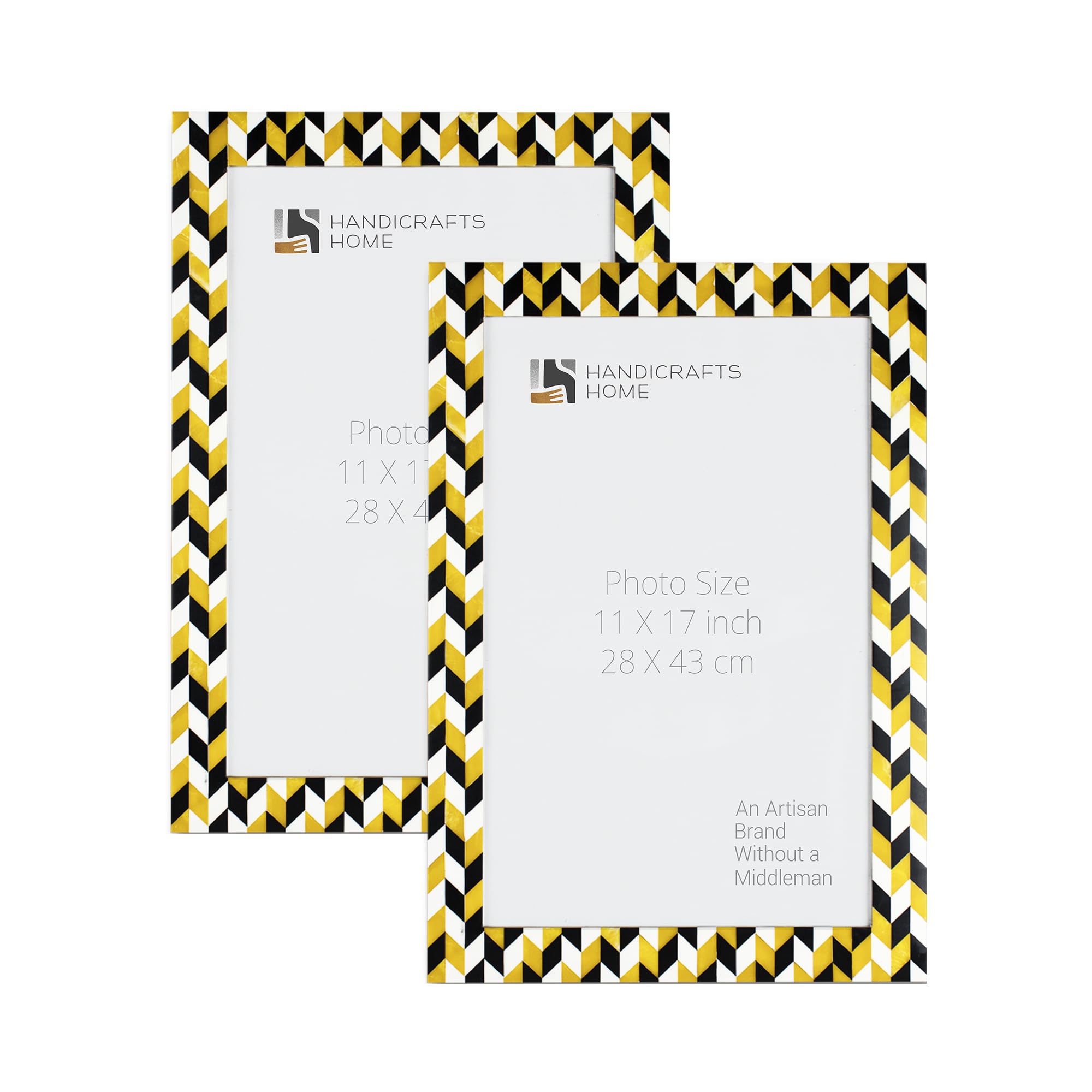 Handicrafts Home Trendy 11x17 Photo Frame Set -Marquet-Artemis Collection, Pack of 2 Modern Frames,Ideal for Home Styling, Gallery Wall Displays Thoughtful Gifts for Any Occasion,Aesthetic Gift Ideas — image 1