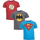 DC Comics Justice League Batman Superman The Flash 3 Pack T-Shirts Toddler to Big Kid