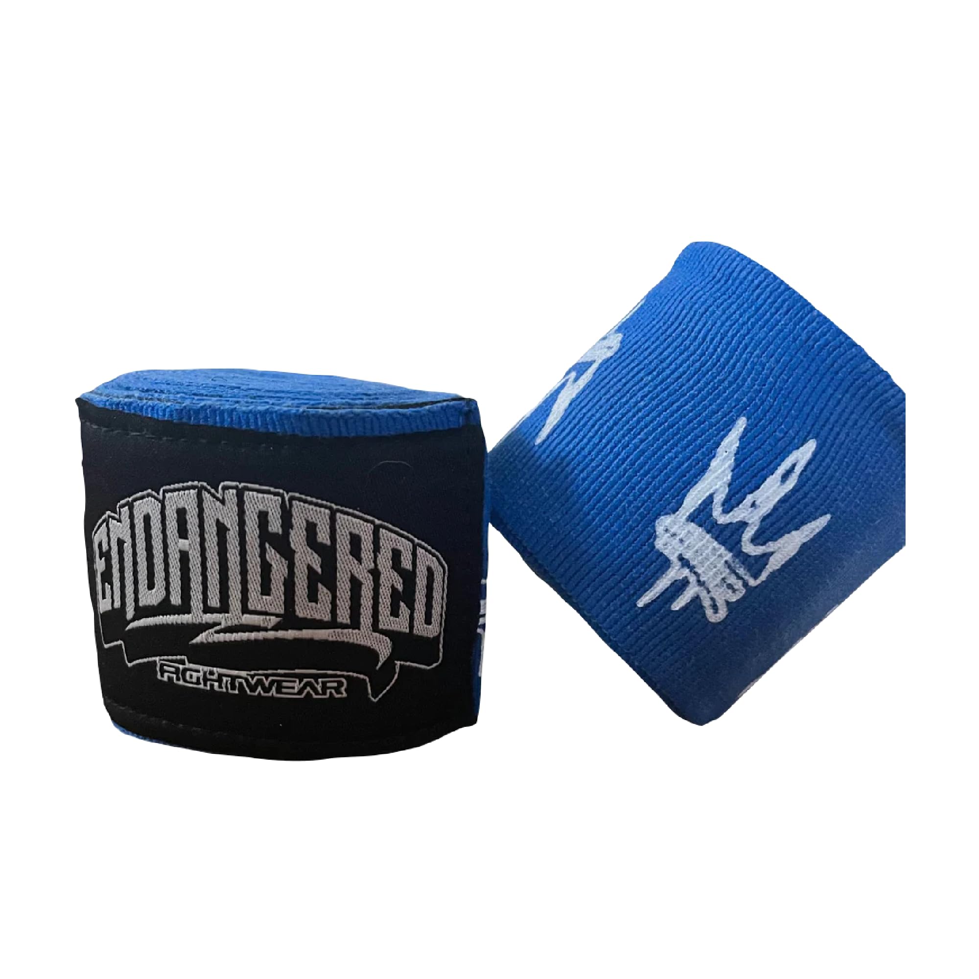 Blue Boxing Hand Wraps by Endangered Fightwear - Pair of (4.57m / 180”) Boxing Wraps for Men & Women in MMA, Muay Thai, Sparring, and Kickboxing - Intense Training Protection - 7 Colours - UK
