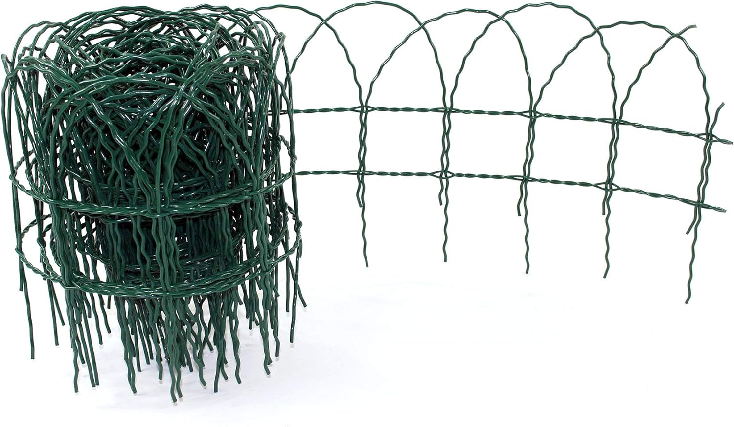 Garden Border Lawn Edging 10m x 25cm, 40cm or 65cm PVC Coated Green Wire Fencing (2, 250mm