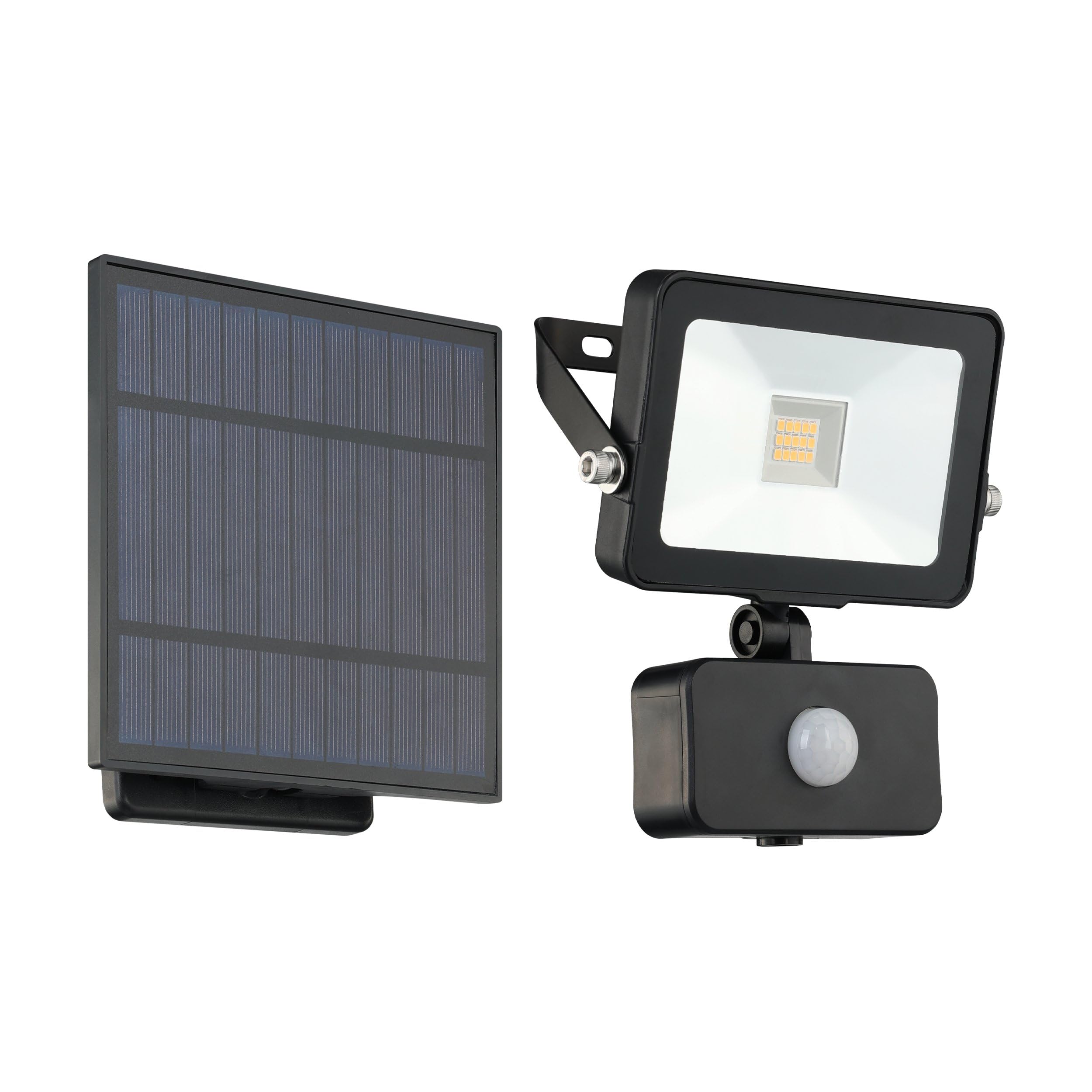 Eglo LED Solar wall lamp Villagrappa, Flexible Outdoor Light Fixture with Solar Panel, Porch Lighting with Motion Detector, Black Outside wall spot, Warm White, IP44