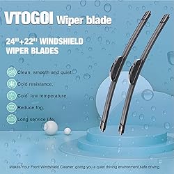 VTOGOI Wiper Blades With Rear Wiper Blades Set For