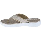 Capelli New York Ladies Molded Injected Fashion Flip Flop with Gem Trim