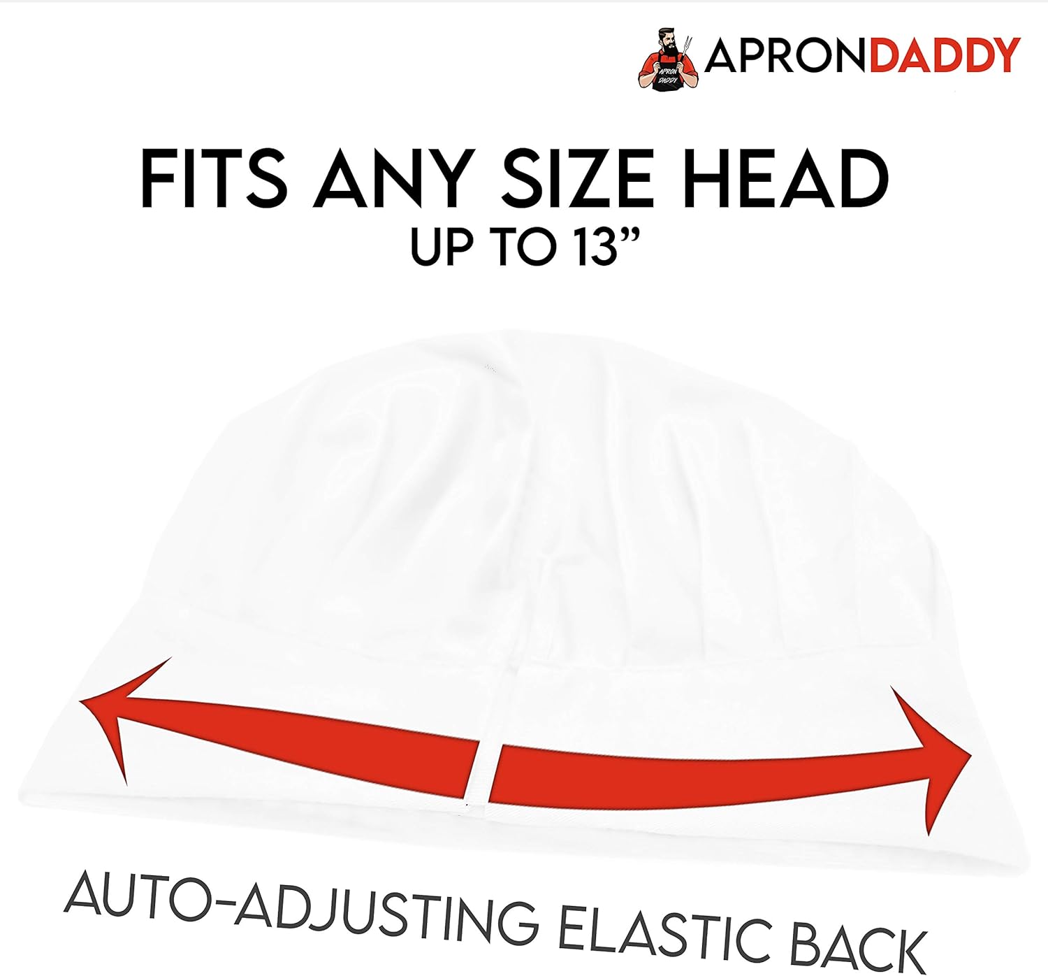 APRON DADDY Chef Hat - Adult Adjustable Kitchen Cooking Hat for Men & Women Chefs - Reusable and Washable Durable Cook Cap - White: Clothing