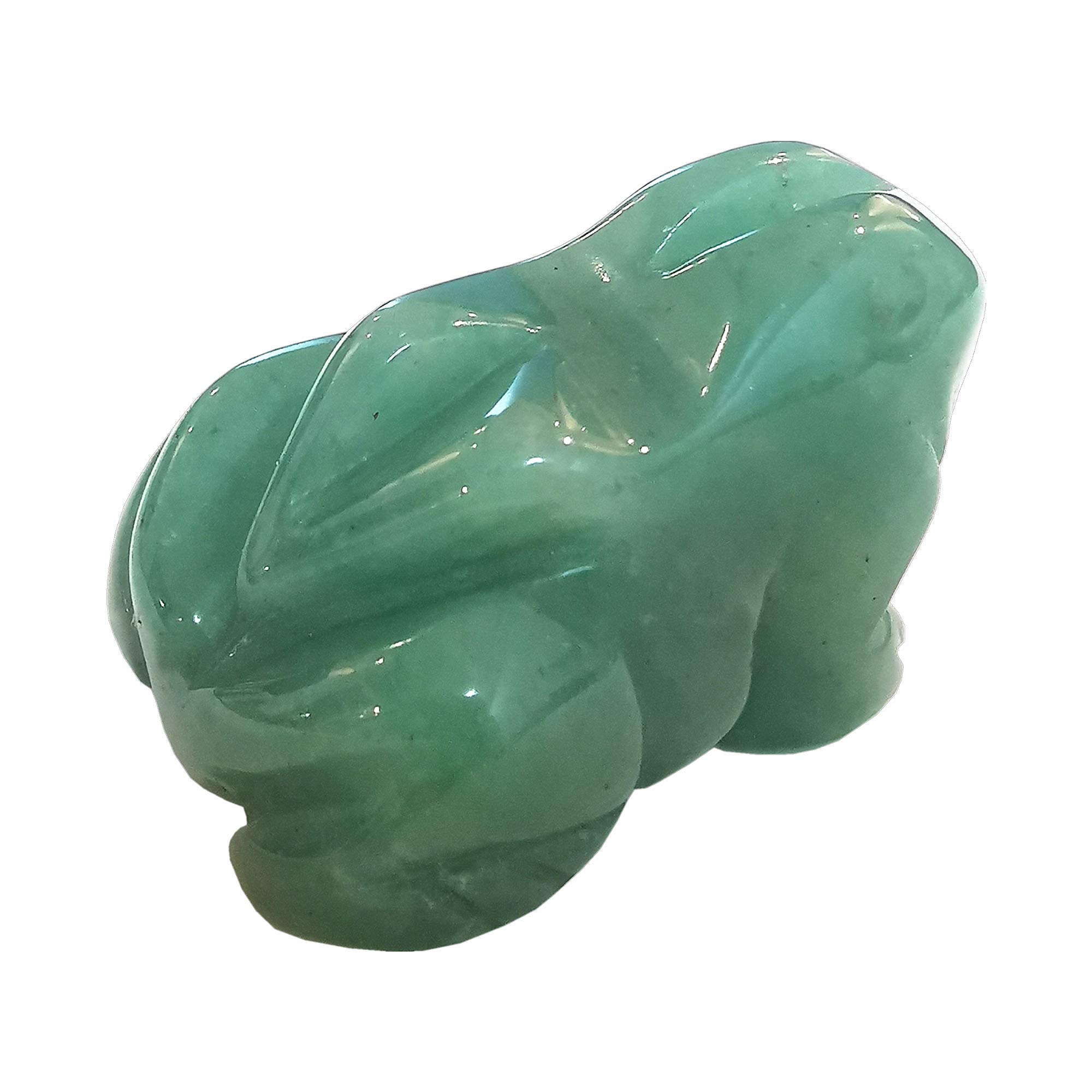 Manekieko Natural Green Aventurine Frog Crystals and Healing Stone Figurines,38mm Hand Carved Pocket Animal Room Decor Gemstone — image 1
