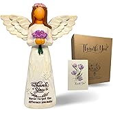 DUDULOVY Thank You Gifts for Women, Coworkers, Teachers, 5.5" Angel Figurines Appreciation Gratitude Retirement Gifts for Woman