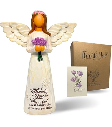 Statuette ENESCO "You Are An Angel" – Ange Et Lune – Résine Blanche – Neuve