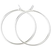 1 Inch Thin Sterling Silver Handmade Classic Hoop Earrings 20 gauge (.8mm wire)