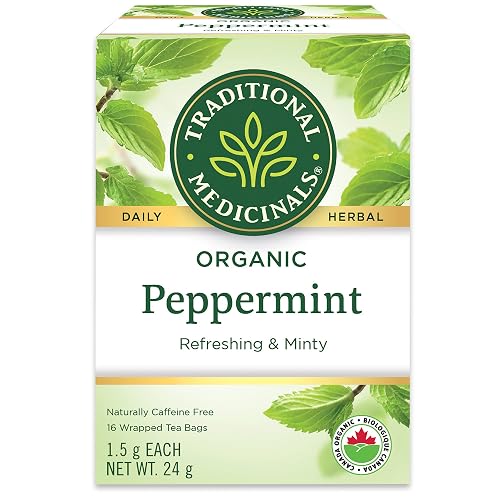 Traditional Medicinals - Organic Peppermint Herbal Tea (Pack of 1) - 16 Tea Bags Total
