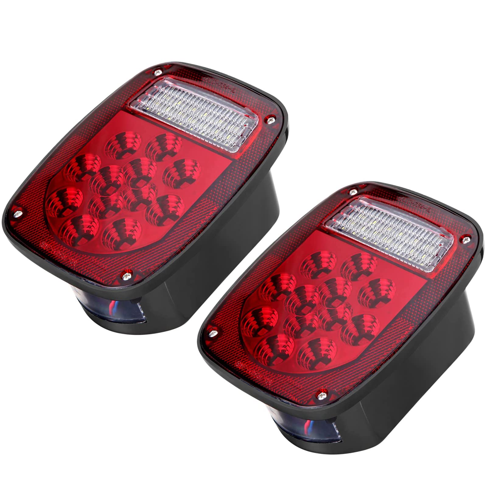 Photo 1 of LIMICAR RV Tail Lights, 39 LED Trailer Lights, Red/White Dual Colors Stop Tail Turn Signal Backup Reverse RV Brake Lights for Jeep YJ TJ JK CJ Trailer Truck Caravan