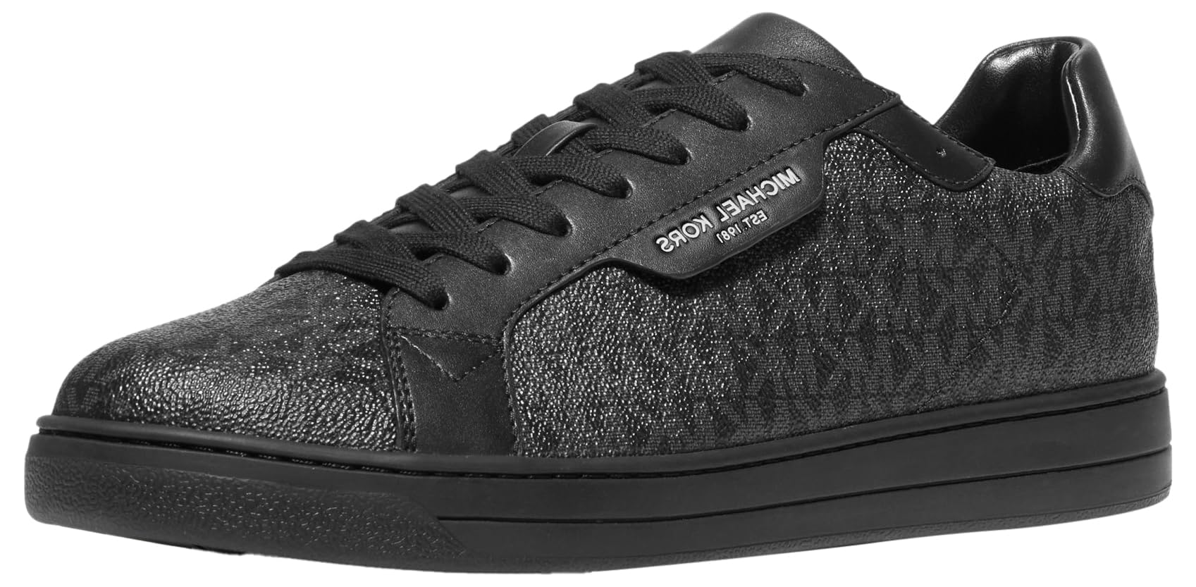 Michael Kors Men’s Keating Lace Up Sneaker, Black, 12