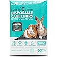 Paw Inspired Disposable Guinea Pig Cage Liners | Bamboo Charcoal Odor Controlling | Super Absorbent Liners Pee Pads for Ferrets, Rabbits, Hamsters, and Small Animals (47" x 26" (Midwest), 8 Count)