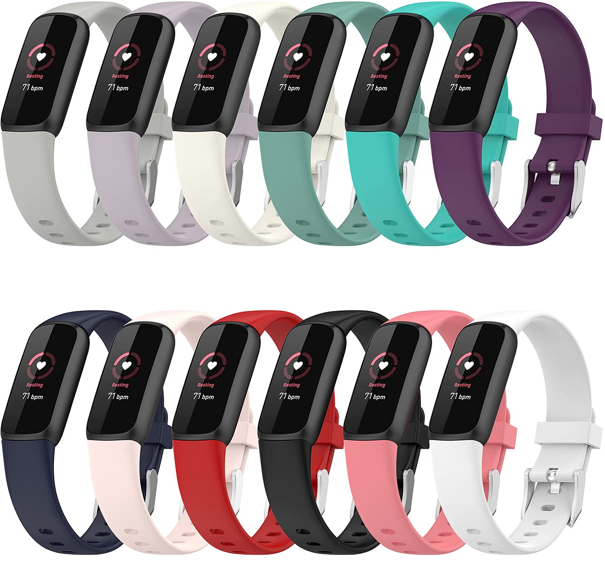 Shieranlee Watch Band Compatible with Fitbit Luxe Activity Tracker - Watch Band Replacement Silicone Strap,large size