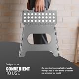KEPLIN 11 Inch Heavy Duty Folding Step Stool Non-Slip Grey view 4