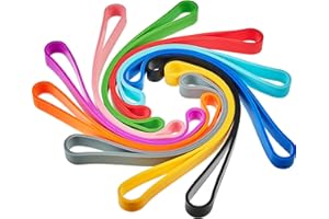 Outus 10 Pieces Large Silicone Rubber Bands 7 Inch Elastic Wrapping Extra Large Rubber Bands for Notebook Office Outdoor Gear Gifts Packing Christmas(Standard Resilience)