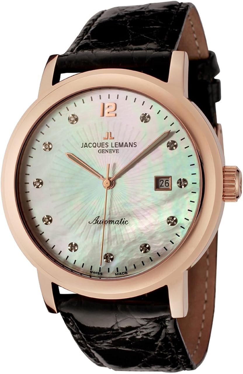 Jacques Lemans Geneve Grande Classique Automatic G163C Black Leather