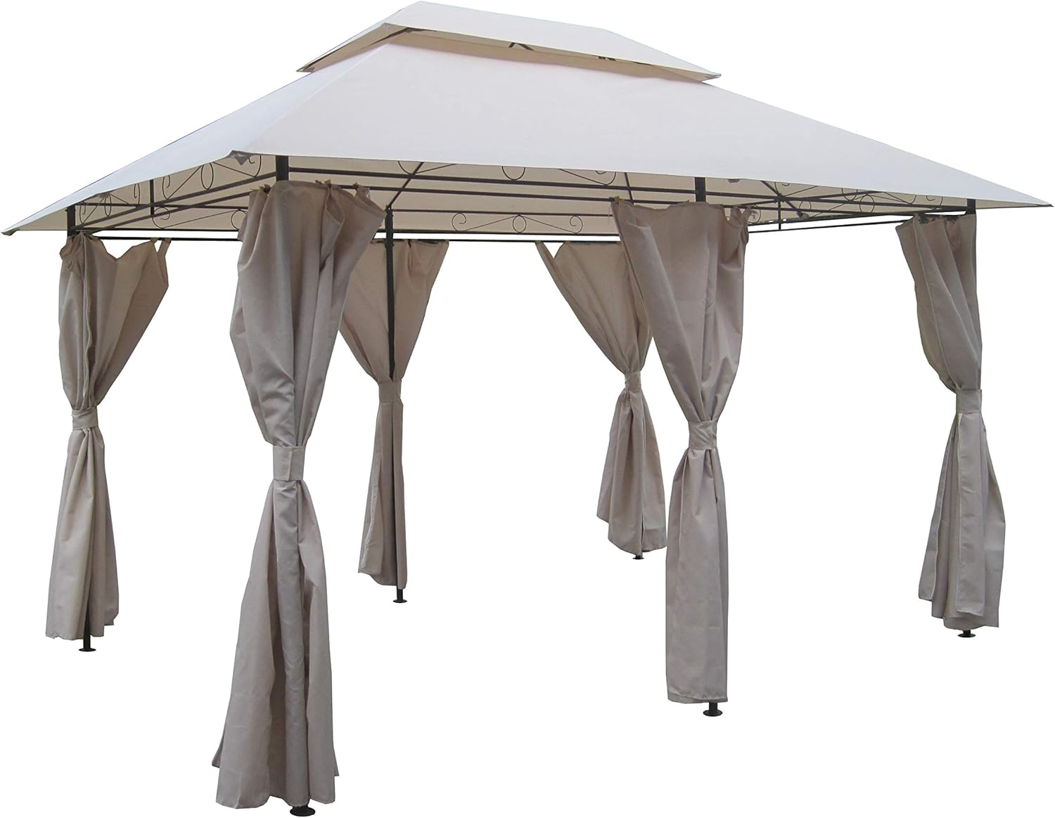 Rigamonti Gazebo 3x4 in Acciaio e polestere, con Tende. Amazon.it