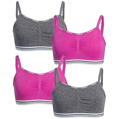 Buy Bebe Girl S Seamless Training Sports Bra With Removable Pads 4 Pack Online In Tunisia B08x7j967s