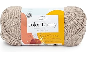 Lion Brand Yarn, Color Theory Worsted Weight Yarn for Knitting and Crochet, Bone, 1 Pack, Acrylic Fiber with Modern Color Palette, Perfect for Sweaters, Hats and Cozy Blankets