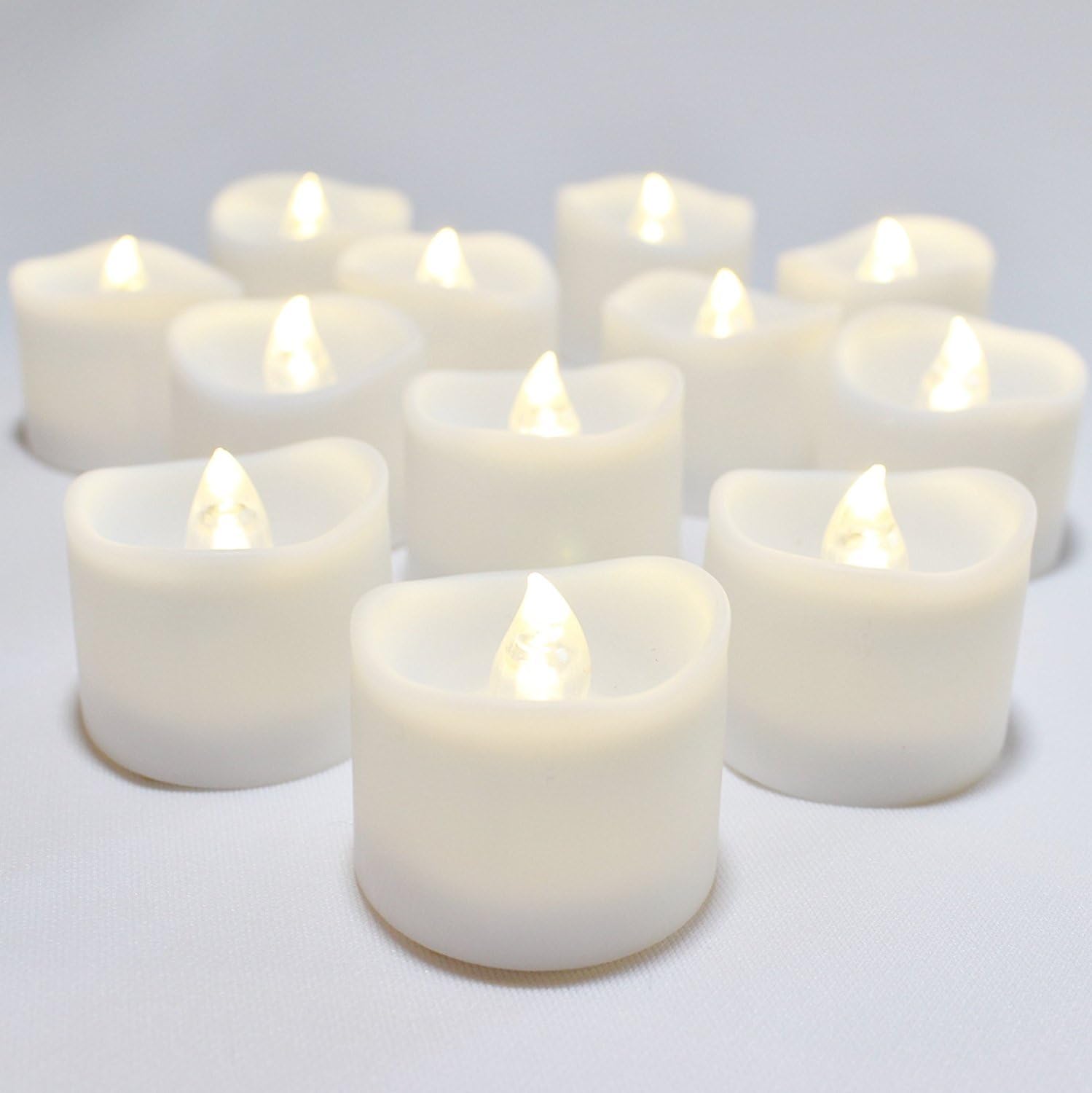 LED Lytes Flameless Candles, Set of 12 Battery Operated Tea Lights with