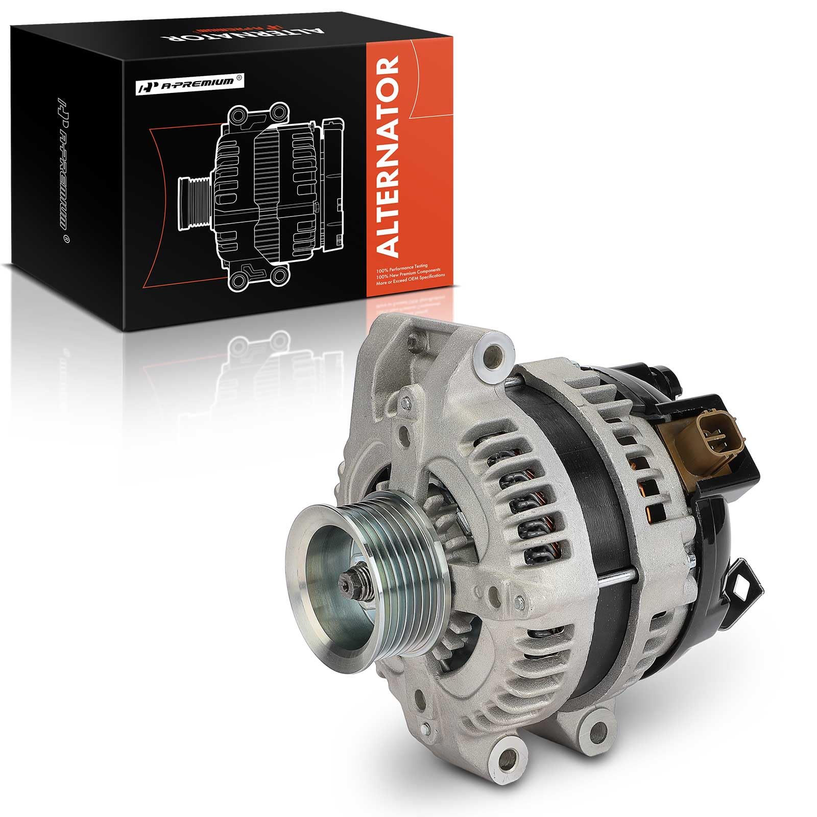 Photo 1 of A-Premium Alternator Compatible with Acura RDX 2007-2012 L4 2.3L, 12V 110A 7-Groove Pulley Clockwise, Replace# CSF16, 31100RWCA01RM