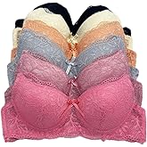 IHeyi 6 Pieces Full Cup/Demi Wired Gentle Pushup Push Up Bra A/B/C