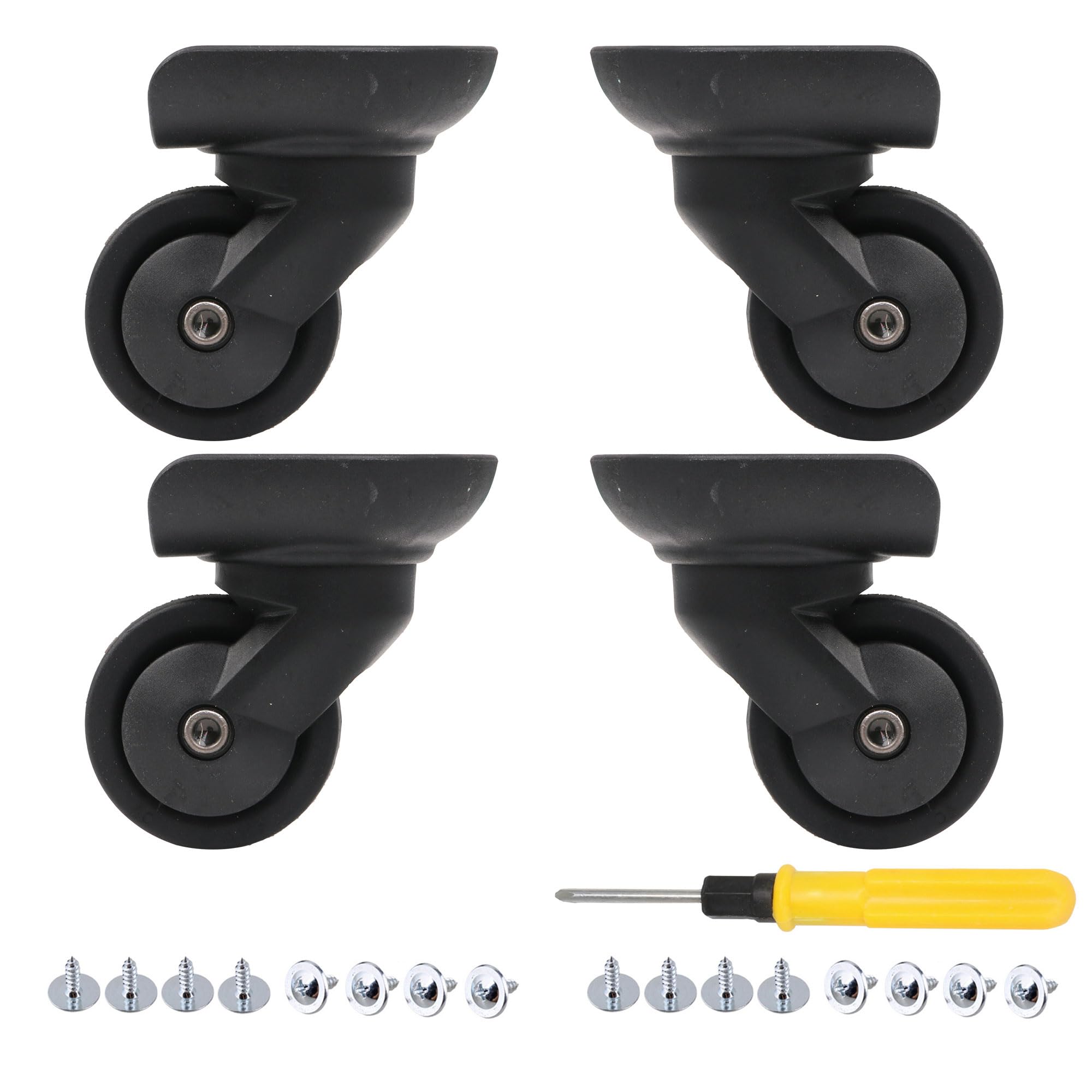 Photo 1 of 2 Pair Replacement Wheels for Luggage 360 Swivel Suitcase Casters Rollers 1.33inch W293