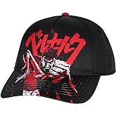 Bioworld Berserk Hat Anime Manga Guts Logo Precurve Bill Snapback Hat Cap Black
