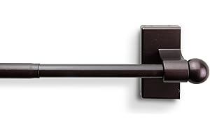 Rod Desyne MAG-07 Magnetic Curtain Rod, 17-30 inch, Cocoa