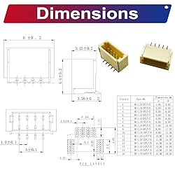 Kidisoii JST Connector Kit, SH1.0 SMT Header Jst
