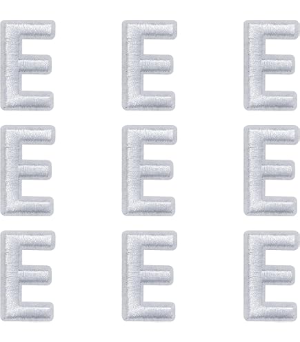 Chenille Stitch Varsity Alphabet Iron-On Patch - 4.5 Inch, Black/White, Letter W (TR-11648)