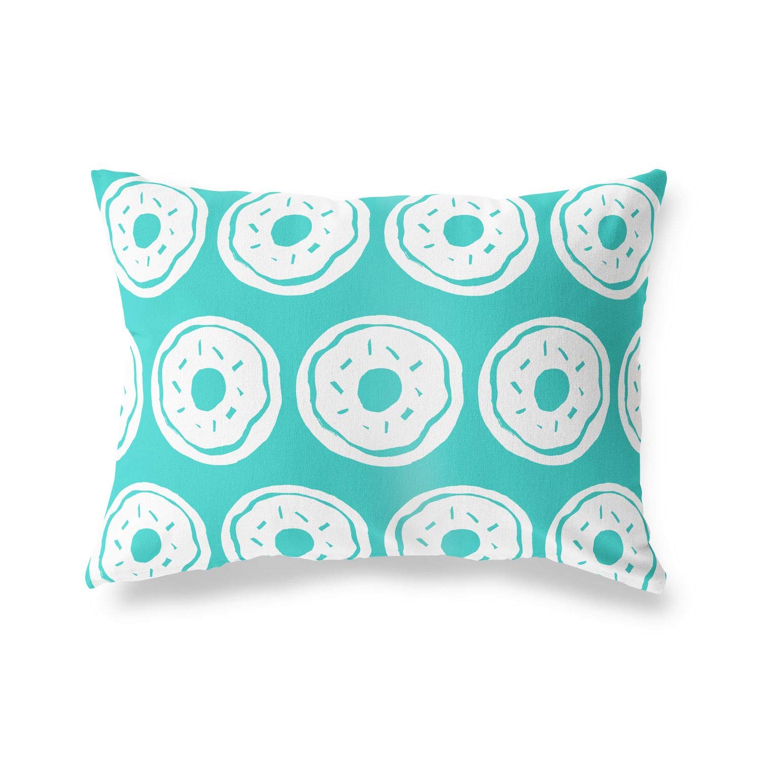 BonaMaison Decorative Cushion Cover, Turquoise-White Throw Pillow Covers, Home Decorative Pillowcases for Livingroom, Sofa, Bedroom, Size: 45X60 Cm - Designed and Manufactured in Turkey