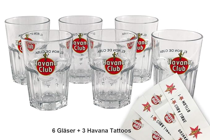 6 Havana Club Cuba Libre / Mojito Gläser