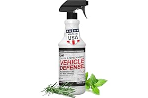 Exterminators Choice Vehicle Defense Spray - 32 Ounce Peppermint Car Spray for Mice & Rats - Rat Protection for Car Engine - Anti Squirrel Solution for Vehicles & Trucks