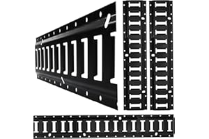 TOWMAX E Track Tie Down Rail Kit 2'(4 Pack) - Trailer E Tracks with 6,000lbs Break Strength - Power Coated Etrack - Heavy Duty E Track Rail for Securing Cargos, Motorcycles, Bikes, Trailers