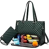 3 In 1 Tote Bag Travel, Womens Lunch Bags For Work, 15.6 Inch Work Bag With Lunch Compartment For Works, Travel, College (P4)