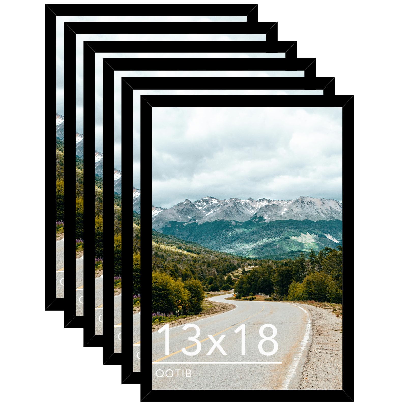 QOTIB 13x18 Picture Frame Black for Wall