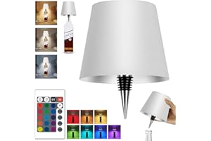 SOUDFK 2025 New Wireless Bottle Lamp,RGB LED Bottle Light with Remote Dimmable(RGB White, 1pc)